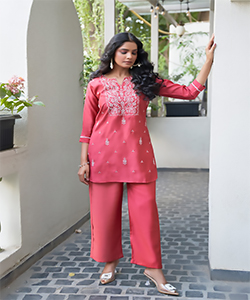 Pink SILK Designer Kurtis