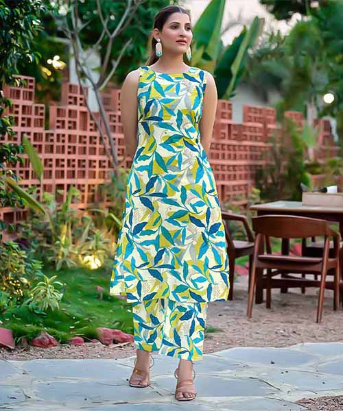 White Cotton Printed Kurti in canterbury