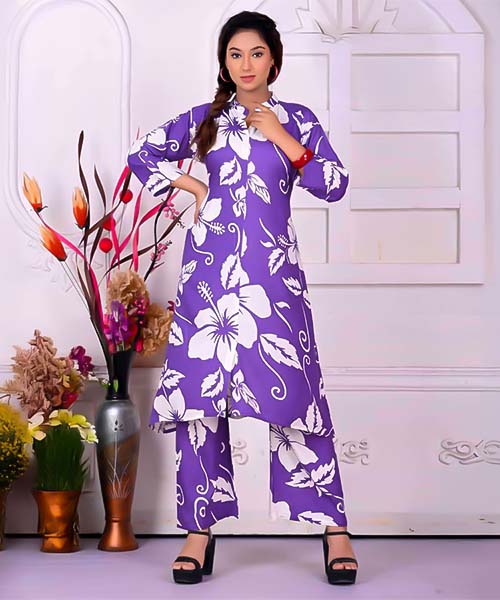 Purple  Rayon Printed Kurti in walsall