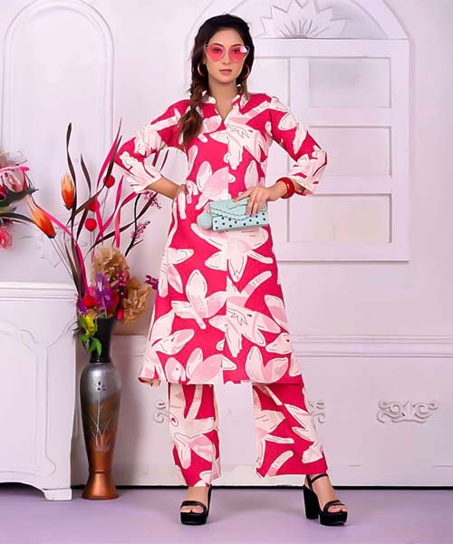 Red  Rayon Printed Kurti in walsall