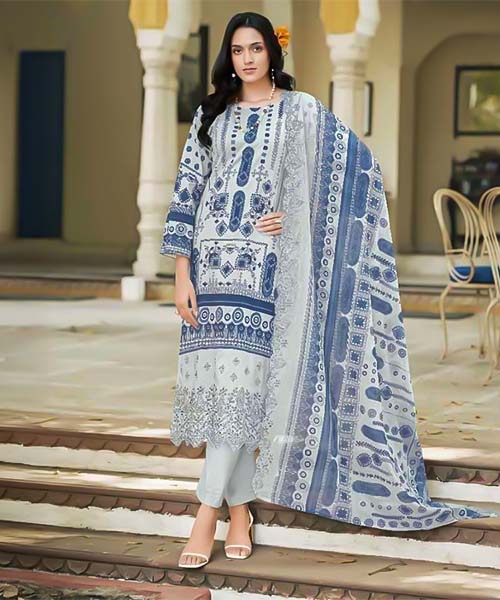 White  Lawn  Casual Wear Salwar Kameez