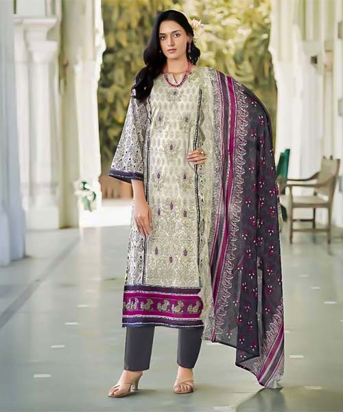 White  Lawn  Casual Wear Salwar Kameez