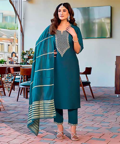 Green  Vetican Silk Casual Wear Kurti in delhi