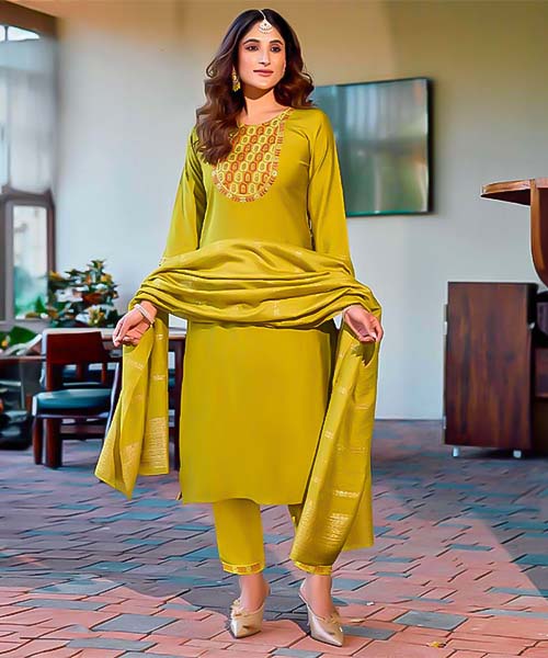 Yellow Vetican Silk Casual Wear Kurti in delhi