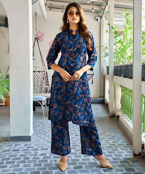 Blue Rayon Casual Wear Kurti in united kingdom