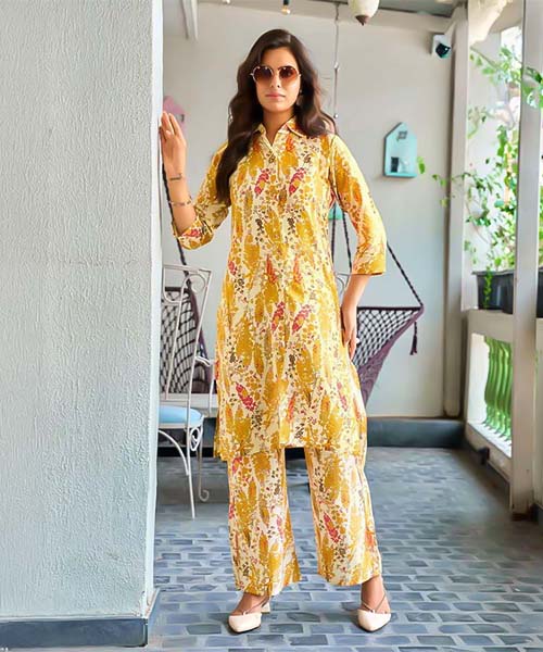 Yellow  Rayon Casual Wear Kurti in united kingdom