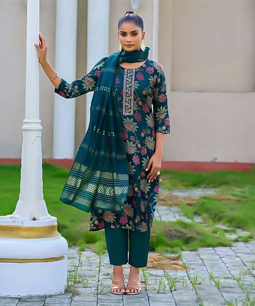 Green  Vertican  Casual Wear Salwar Kameez in ripon