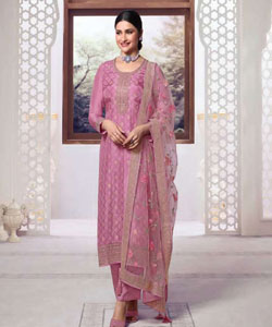 Partywear Suit in Premium Dola Jacquard