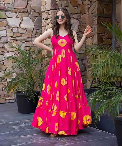 Magenta  Rayon Printed Kurti in lichfield