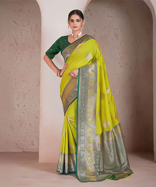Green  Soft Silk Casual Wear Saree