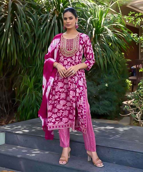 Pink  Capsule Casual Wear Salwar Kameez in canterbury