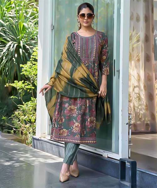Grey  Capsule Casual Wear Salwar Kameez in canterbury