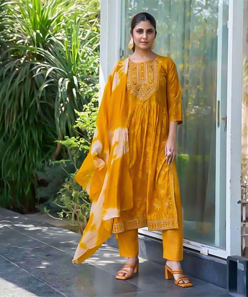 Yellow Capsule Casual Wear Salwar Kameez in canterbury