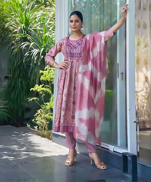 Pink  Capsule Casual Wear Salwar Kameez in canterbury