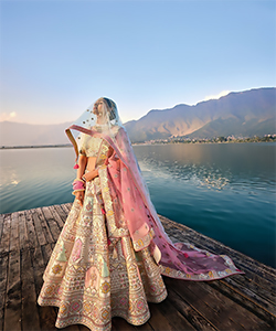 Light pink Silk Partywear Lehenga