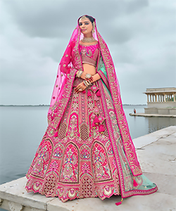 Pink Silk Partywear Lehenga