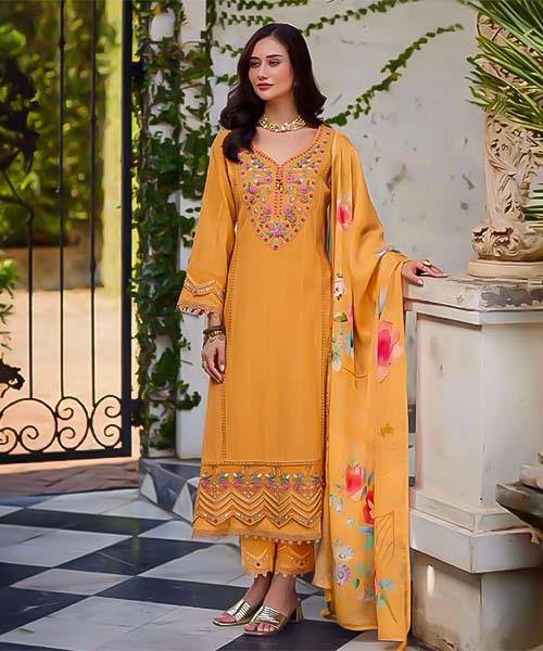 Yellow Cotton Party Wear Salwar Kameez in mumbai