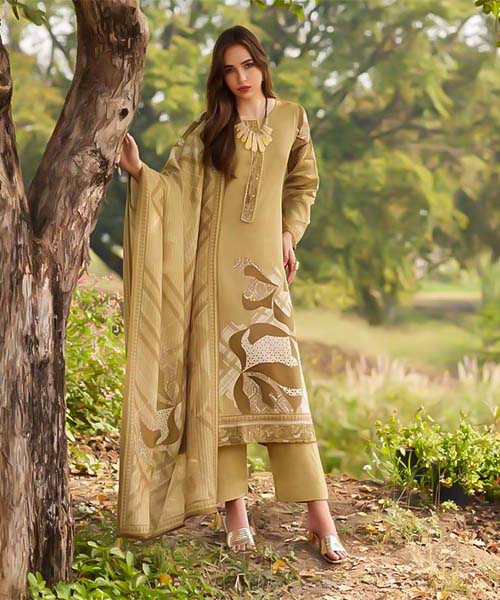 Brown Jam Cotton Casual Wear Salwar Kameez in romania