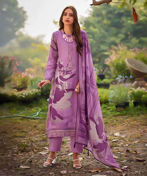Violet Jam Cotton Casual Wear Salwar Kameez in romania