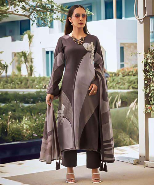 Brown Jam Cotton Casual Wear Salwar Kameez in delhi