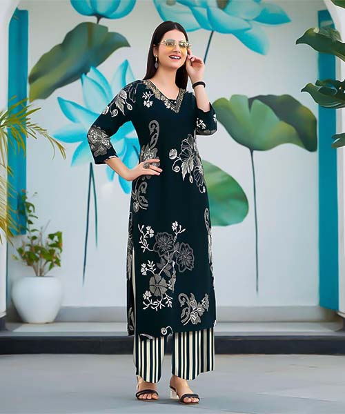 Black  Rayon Casual Wear Kurti in coventry