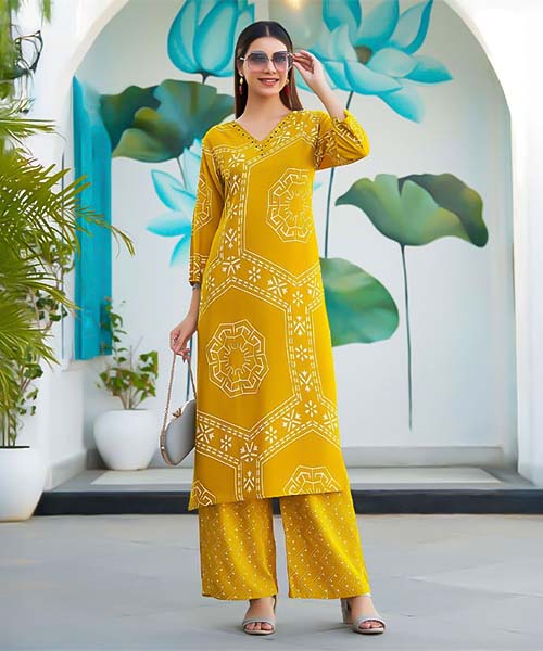 Yellow Rayon Casual Wear Kurti in coventry
