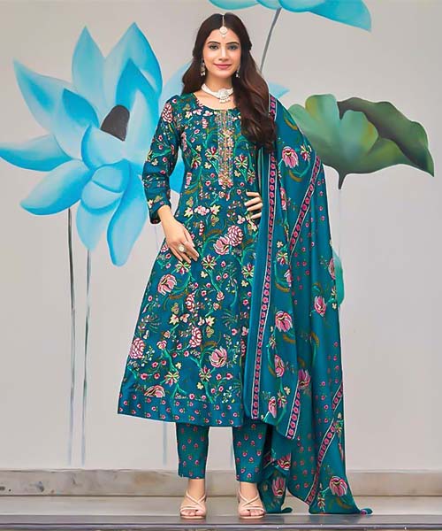 Orange  Cotton Casual Wear Salwar Kameez