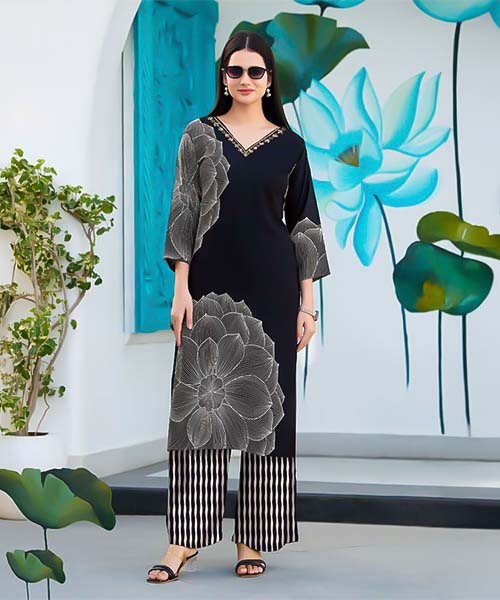 Black  Rayon Casual Wear Kurti in coventry
