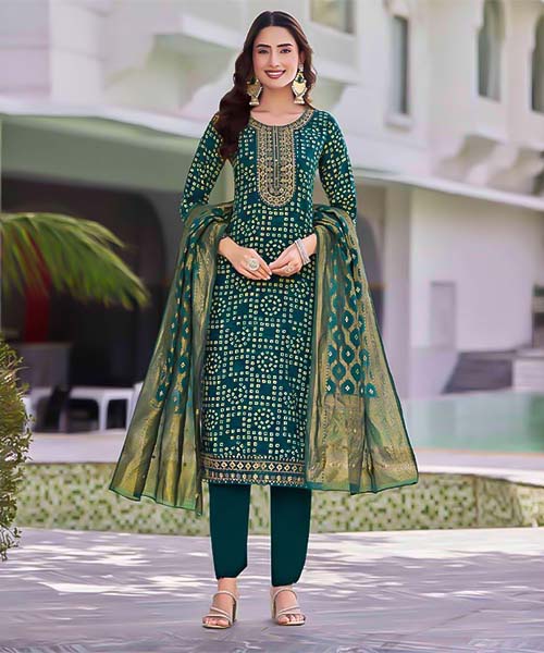 Green  Rayon Casual Wear Salwar Kameez in united states
