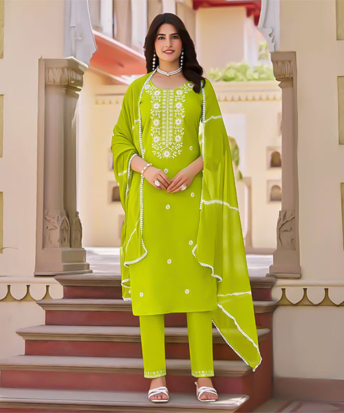 Green  Cotton Casual Wear Salwar Kameez in austin