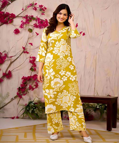 Yellow Rayon Casual Wear Kurti in northampton