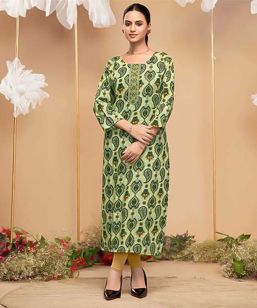 Green  Liva Printed Kurti in canterbury