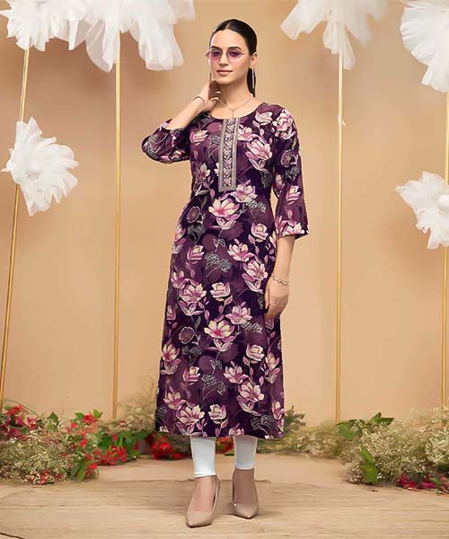 Violet Liva Printed Kurti in canterbury
