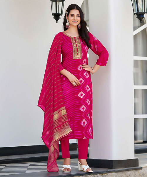 Magenta  Rayon Casual Wear Salwar Kameez in seattle