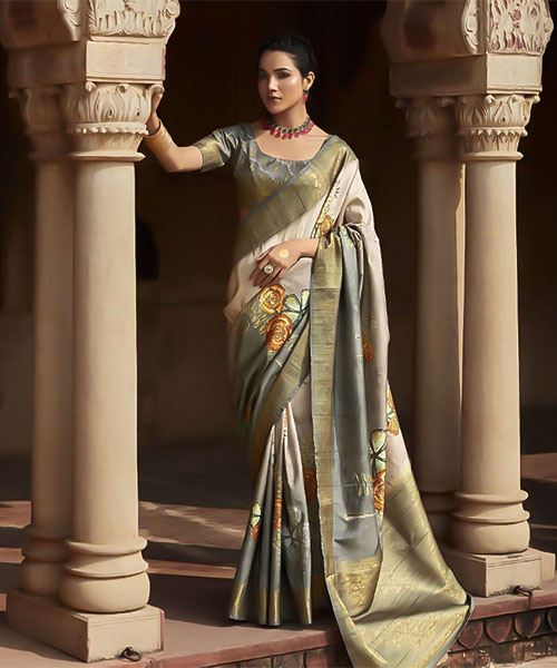 Green  Handloom Silk  Casual Wear Saree