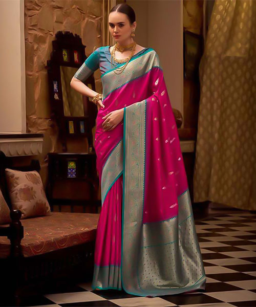 Red  Soft Silk Casual Wear Saree in las vegas