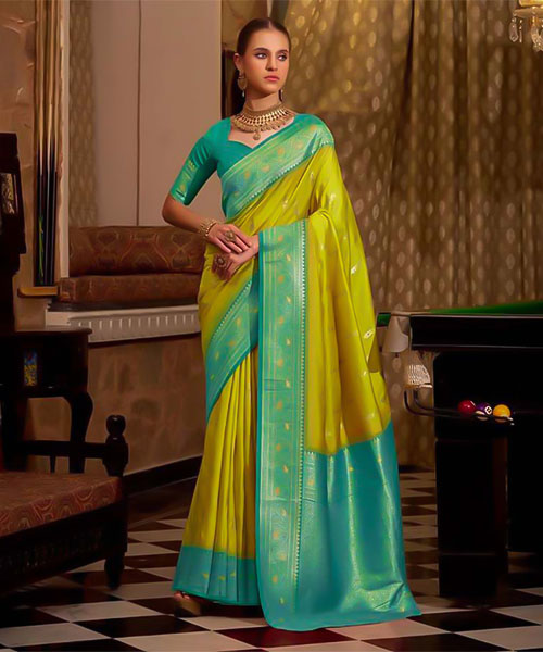 Green Soft Silk Casual Wear Saree in las vegas