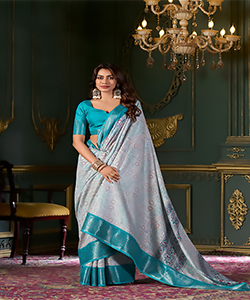 Sky blue Soft Silk Casual Saree