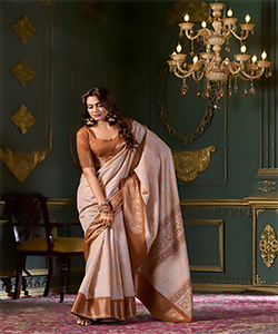 Brown Soft Silk Casual Saree