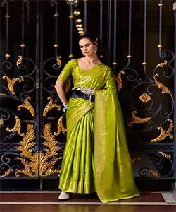 Green Silk Partywear Saree