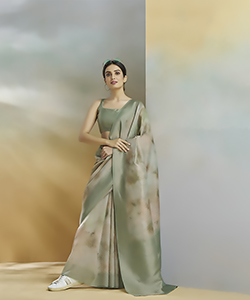 Grey SILK Casual Saree