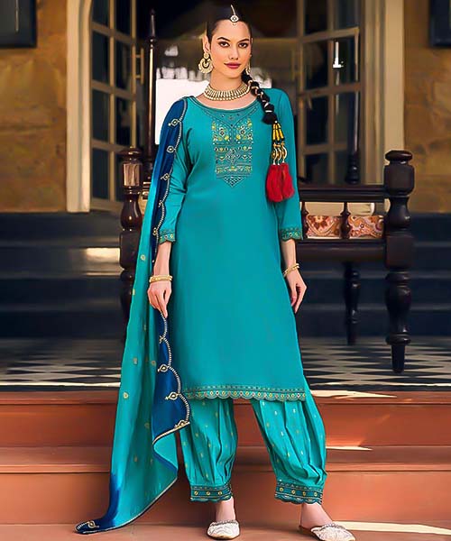 Blue Muslin Casual Wear Kurti