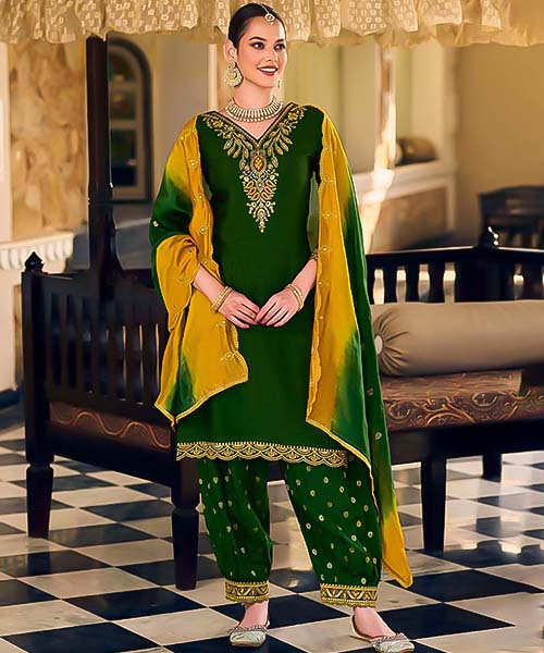 Green  Muslin Casual Wear Kurti