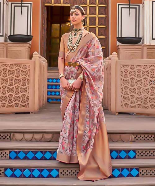 Pink  Organza Casual Wear Saree in ipswich