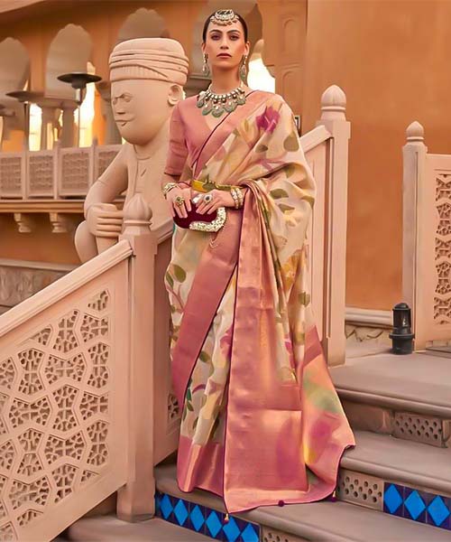 Red Organza Casual Wear Saree in ipswich