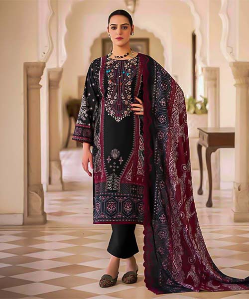 Black  Cotton Printed Salwar Kameez in bath