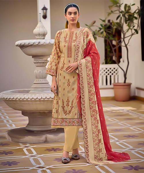 Yellow  Cotton Casual Wear Salwar Kameez in delhi