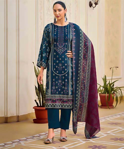 Blue Cotton Casual Wear Salwar Kameez in delhi