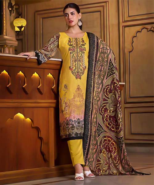 White  Cotton Printed Salwar Kameez in mumbai