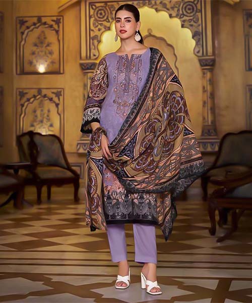 Purple Cotton Printed Salwar Kameez in mumbai